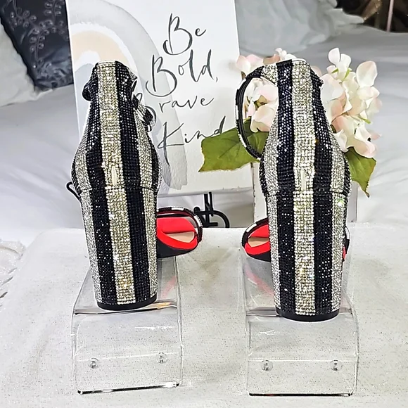 INC Black Red Stiletto Heels Elegant Wear Office wear Career Wedding - Picture 6 of 16